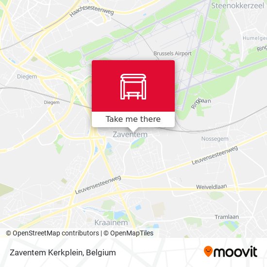 Zaventem Kerkplein map