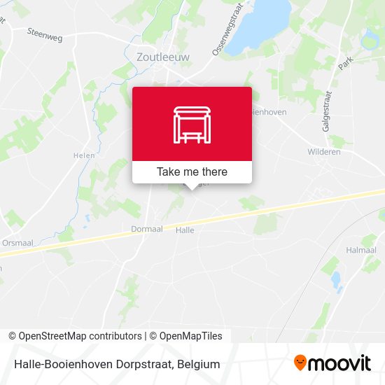 Halle-Booienhoven Dorpstraat map