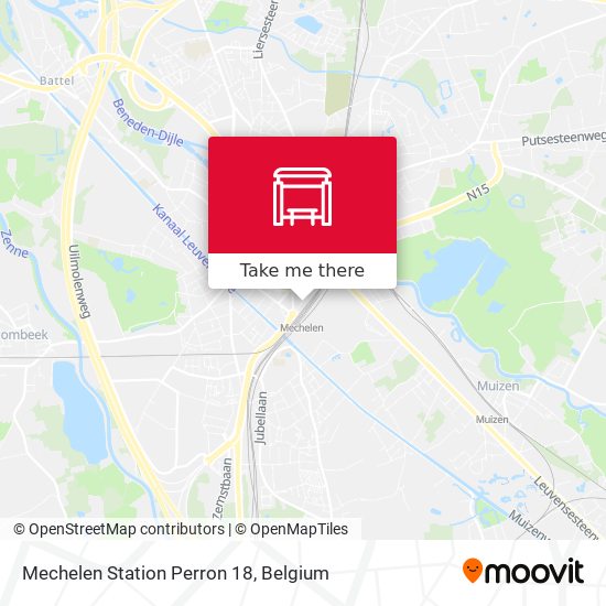 Mechelen Station Perron 18 plan