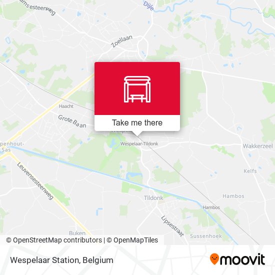 Wespelaar Station map