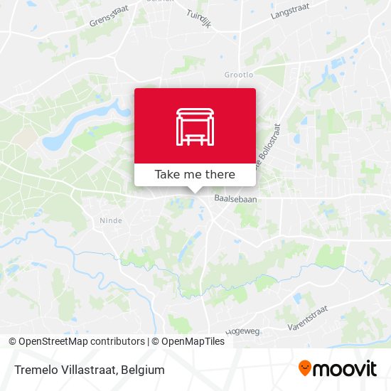 Tremelo Villastraat map