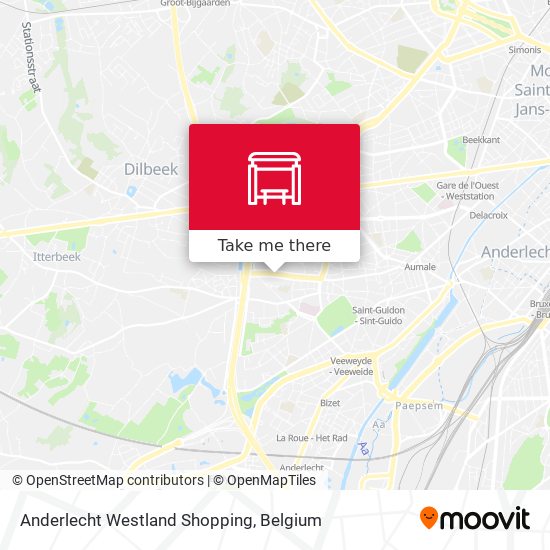 Anderlecht Westland Shopping map
