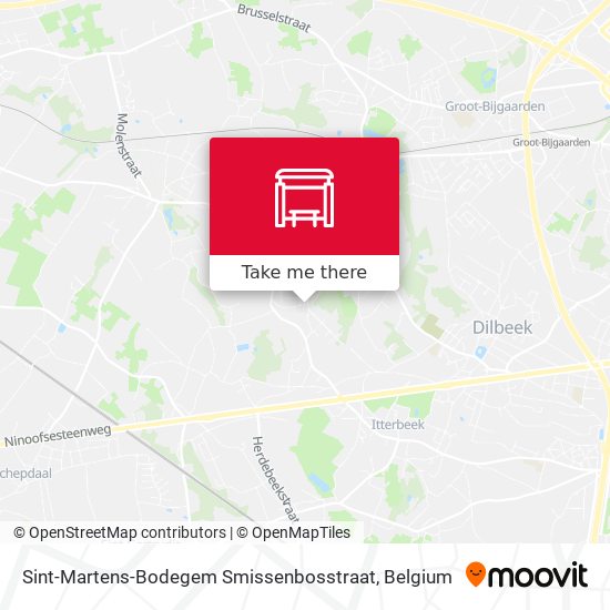 Sint-Martens-Bodegem Smissenbosstraat map