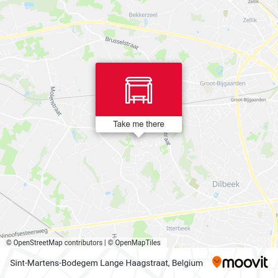 Sint-Martens-Bodegem Lange Haagstraat map