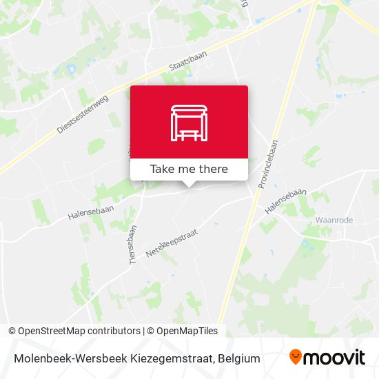 Molenbeek-Wersbeek Kiezegemstraat map