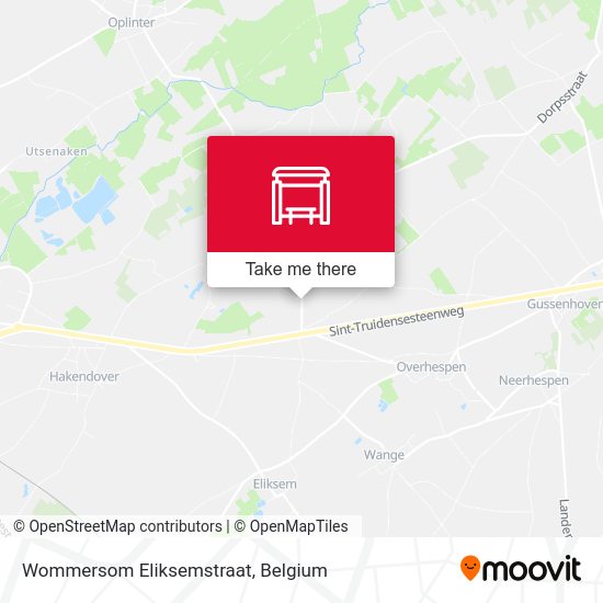 Wommersom Eliksemstraat map