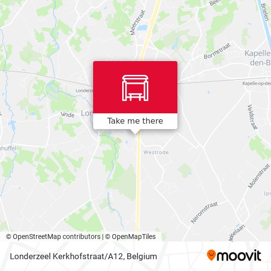 Londerzeel Kerkhofstraat/A12 map