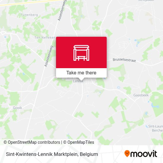 Sint-Kwintens-Lennik Marktplein plan