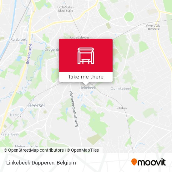 Linkebeek Dapperen map