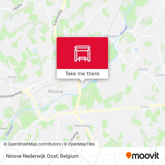 Ninove Nederwijk Oost map