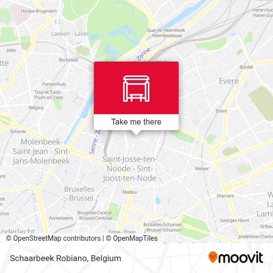 Schaarbeek Robiano map