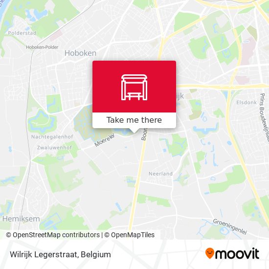 Wilrijk Legerstraat map
