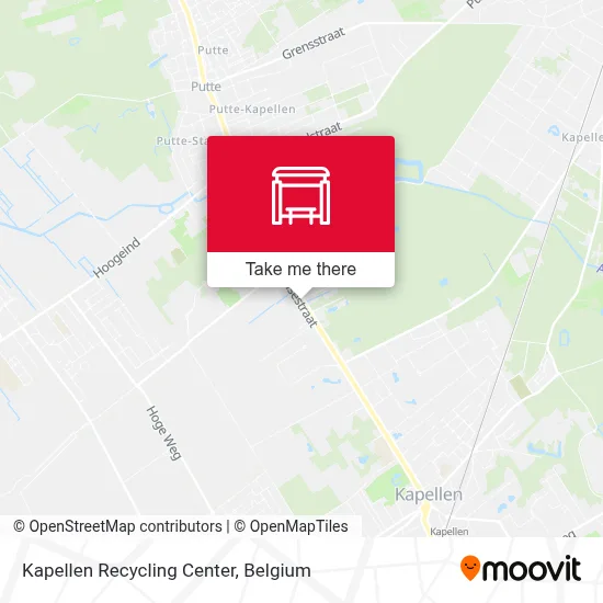 Kapellen Recycling Center map
