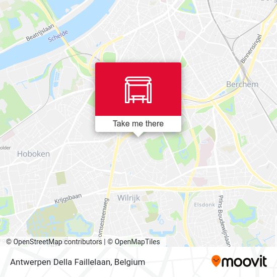 Antwerpen Della Faillelaan map