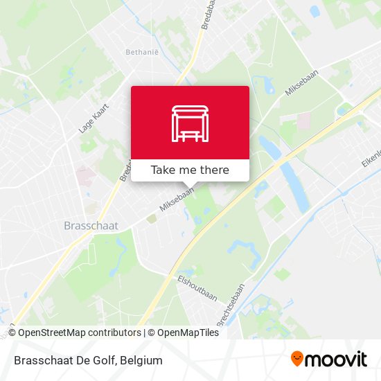 Brasschaat De Golf map