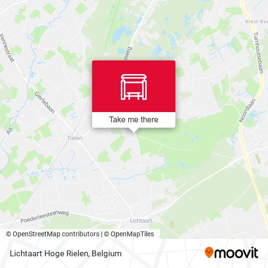 Lichtaart Hoge Rielen map