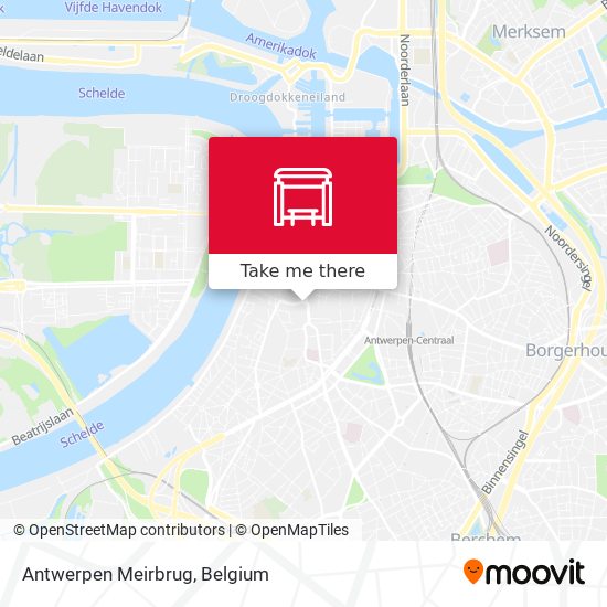 Antwerpen Meirbrug map