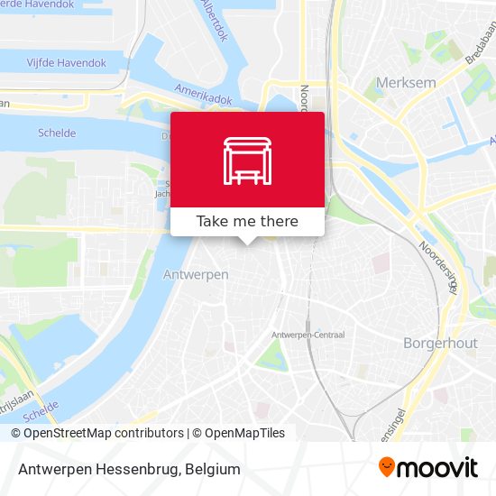 Antwerpen Hessenbrug map