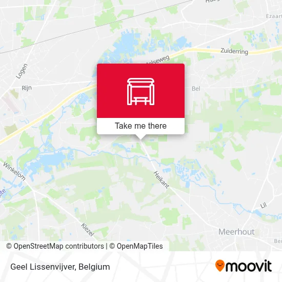 Geel Lissenvijver map