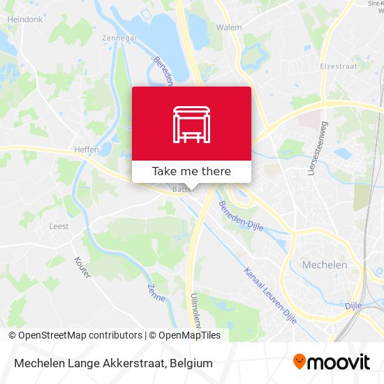 Mechelen Lange Akkerstraat map
