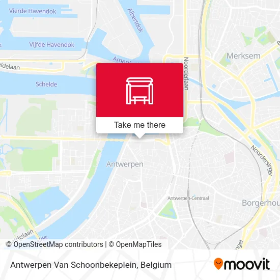 Antwerpen Van Schoonbekeplein map