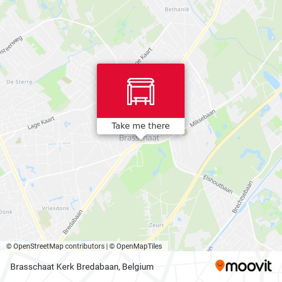 Brasschaat Kerk Bredabaan map
