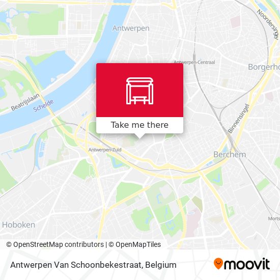 Antwerpen Van Schoonbekestraat map