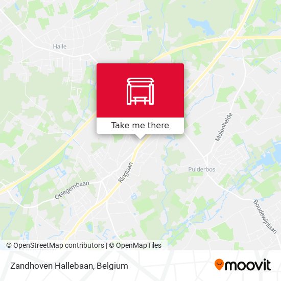 Zandhoven Hallebaan map