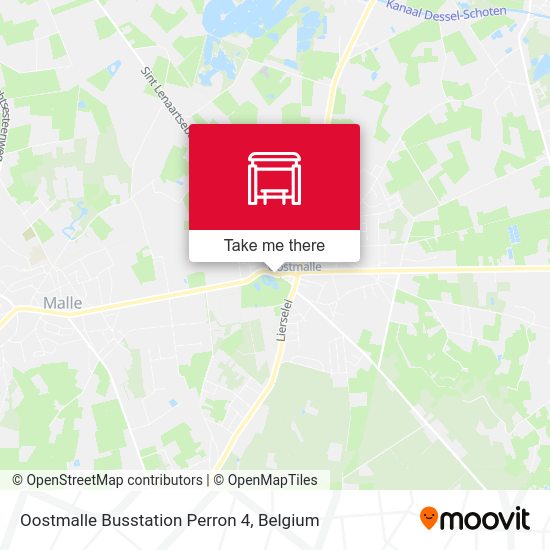 Oostmalle Busstation Perron 4 map