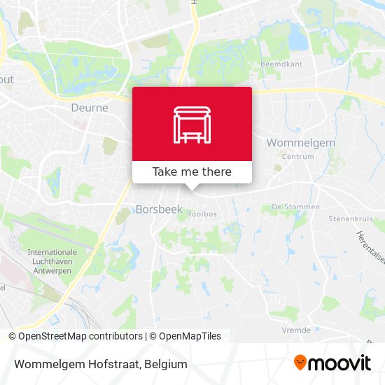 Wommelgem Hofstraat map