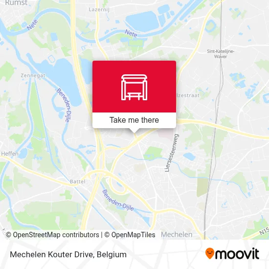 Mechelen Kouter Drive map