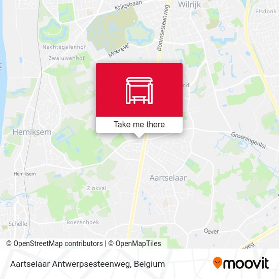 Aartselaar Antwerpsesteenweg map