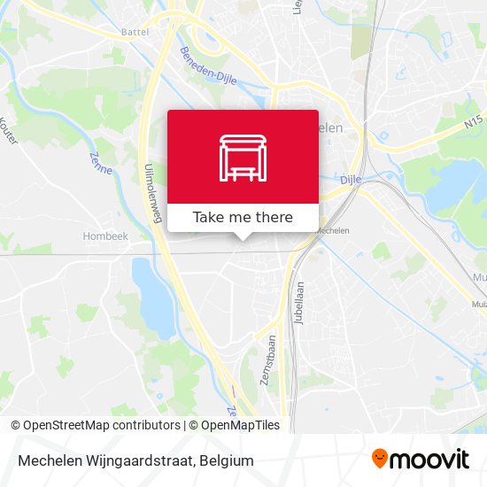 Mechelen Wijngaardstraat map