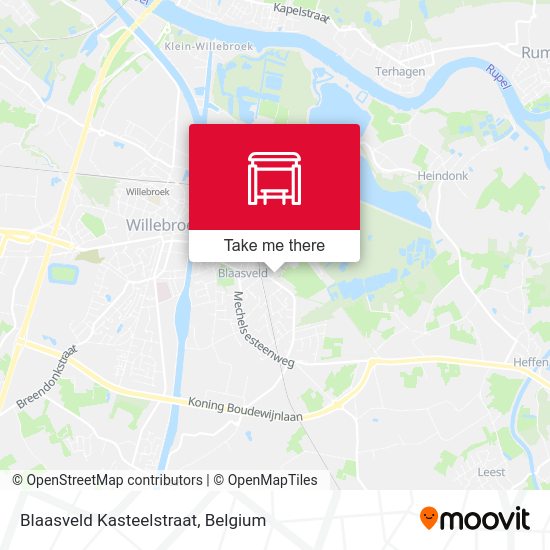 Blaasveld Kasteelstraat map