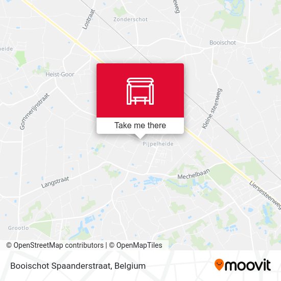 Booischot Spaanderstraat map