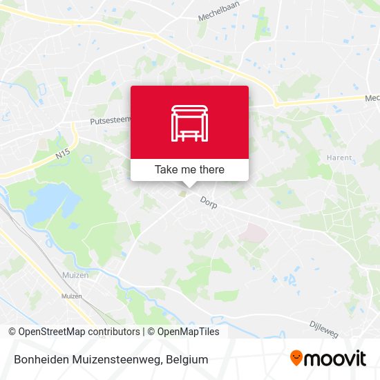 Bonheiden Muizensteenweg map