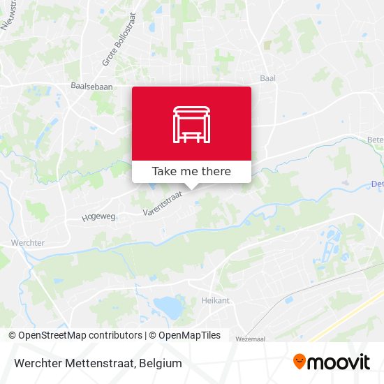Werchter Mettenstraat map