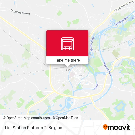 Lier Station Platform 2 map