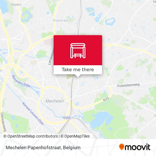 Mechelen Papenhofstraat map