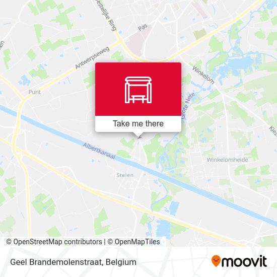 Geel Brandemolenstraat map