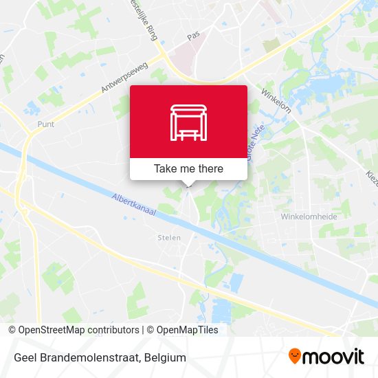 Geel Brandemolenstraat map