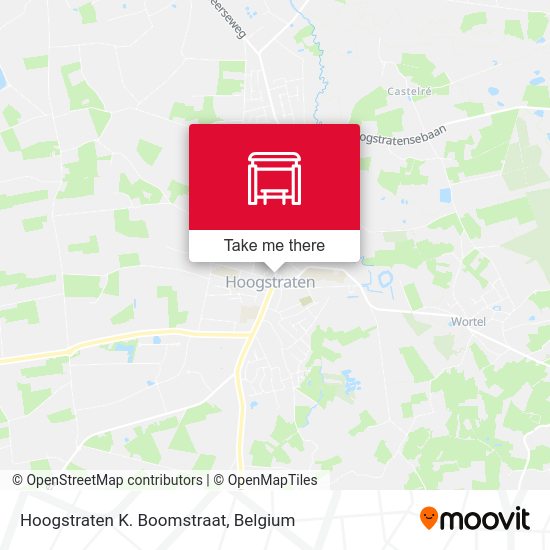 Hoogstraten K. Boomstraat map