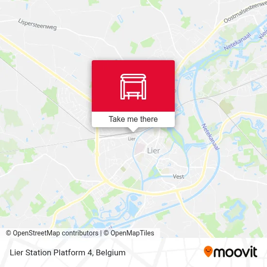 Lier Station Platform 4 map