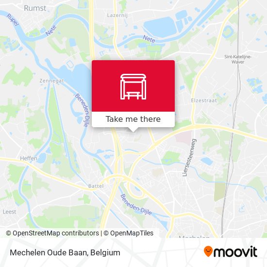 Mechelen Oude Baan map