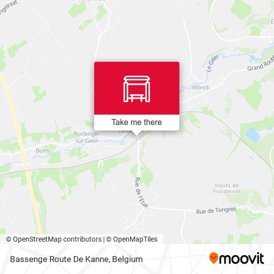 Bassenge Route De Kanne map