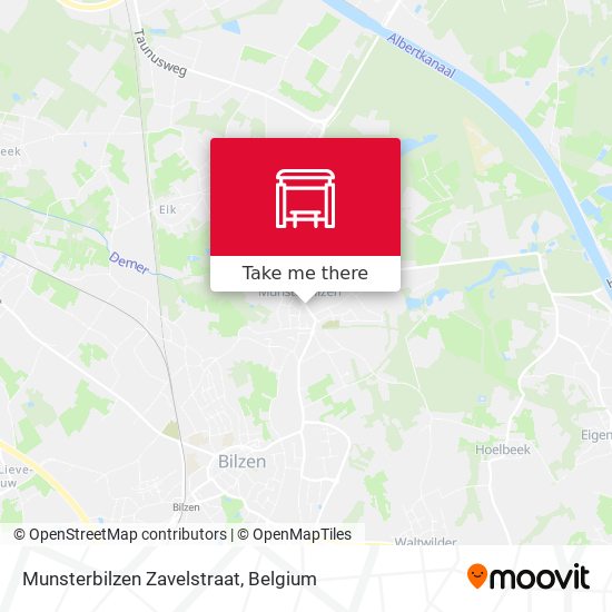 Munsterbilzen Zavelstraat map