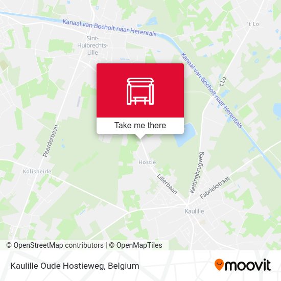 Kaulille Oude Hostieweg map