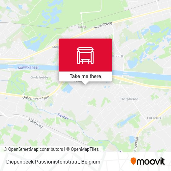 Diepenbeek Passionistenstraat map