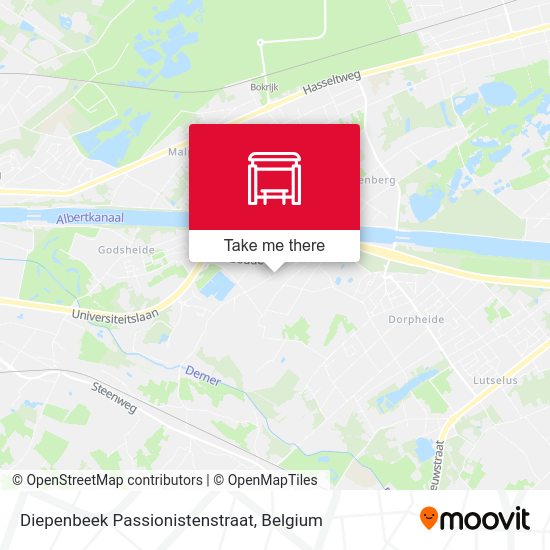 Diepenbeek Passionistenstraat map