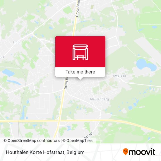 Houthalen Korte Hofstraat map